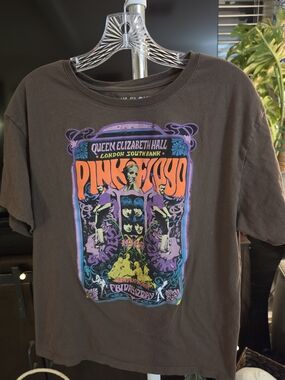 Pink Floyd Brown Tee with Orange & Purple Graphic